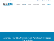 Tablet Screenshot of paradatec.com